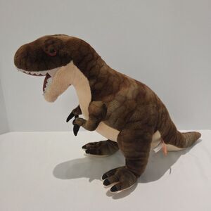 Wild Republic T-Rex Dinosaur Tyrannosaurus Red Brown 18" To Tail Plush
